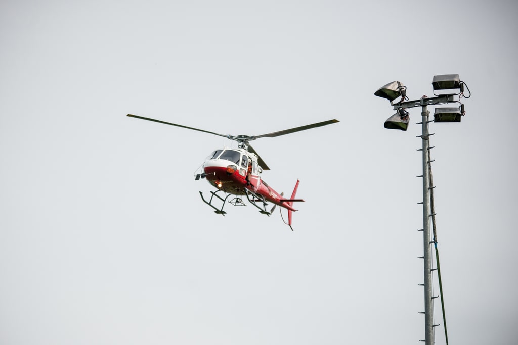 22.05.2020; Langenthal;  News; Demontage Flutlichtanlage;  (André Grossenbacher/FC Langenthal Official)