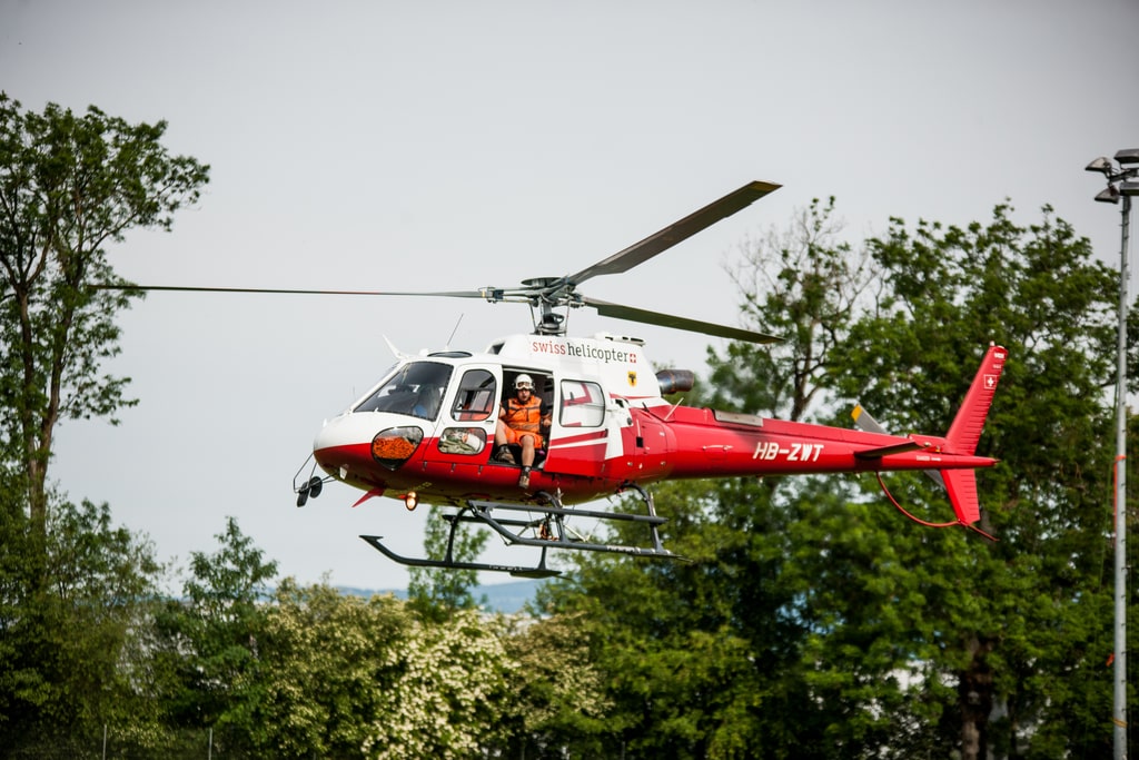 22.05.2020; Langenthal;  News; Demontage Flutlichtanlage;  (André Grossenbacher/FC Langenthal Official)