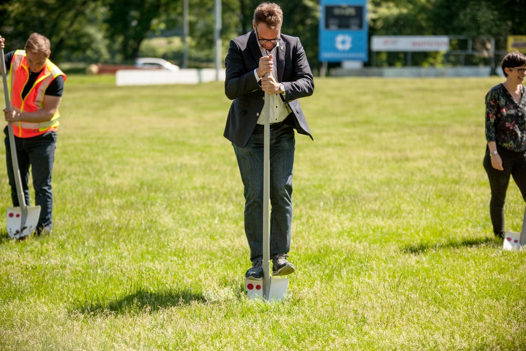 18.05.2020; Langenthal;  News; Spatenstich Rankmatte;  (André Grossenbacher/FC Langenthal Official)