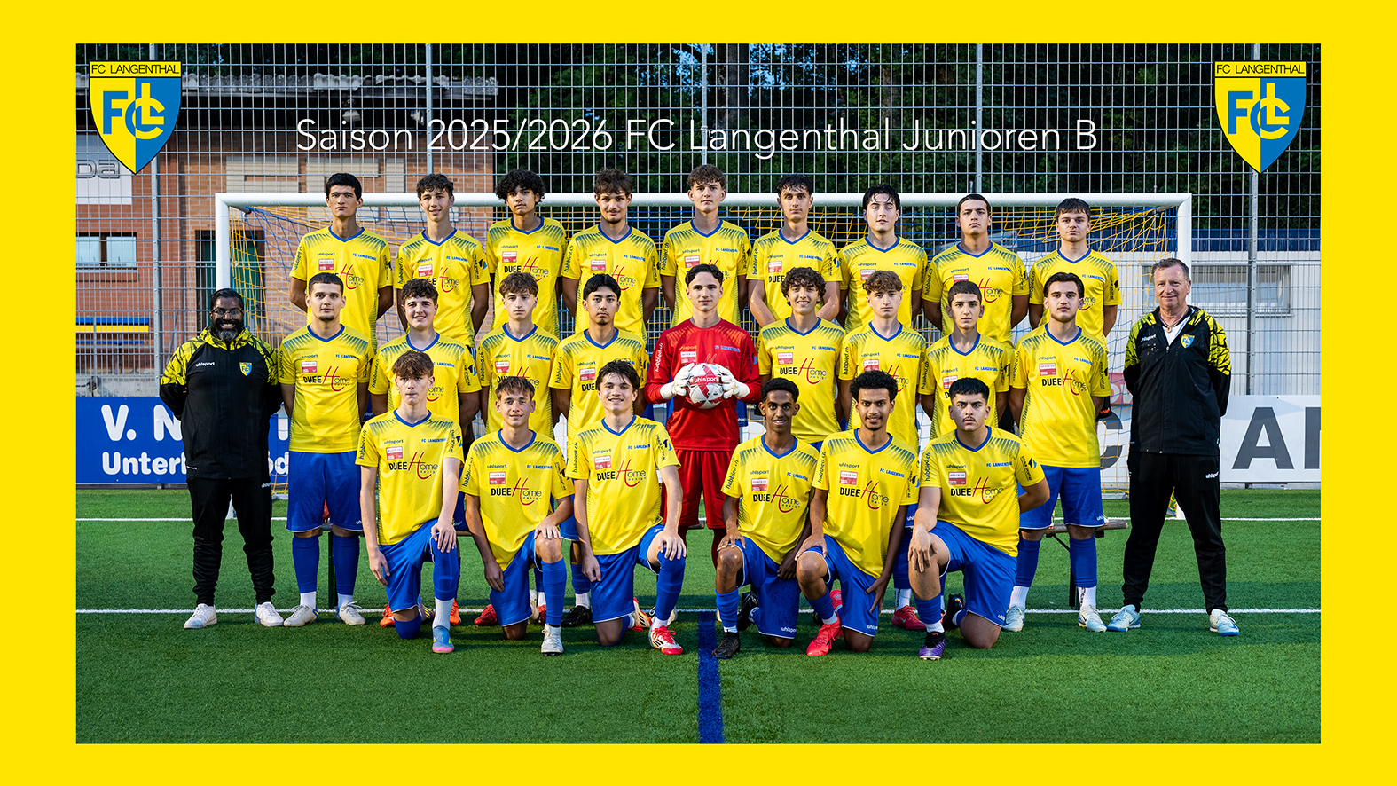 Mannschaftsfoto der Junioren B des FC Langenthal